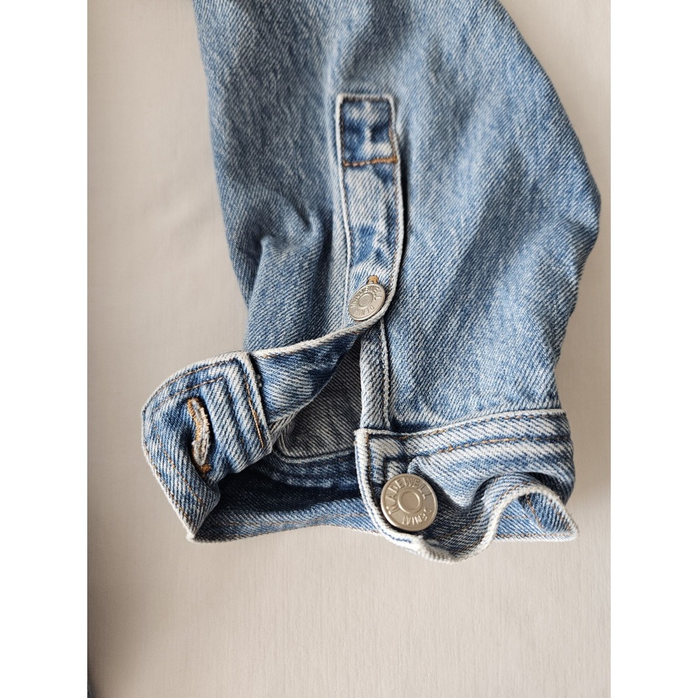 Madewell Denim Shorts Romper Long Sleeve Button-Up Jumpsuit XL - Picture 7 of 16